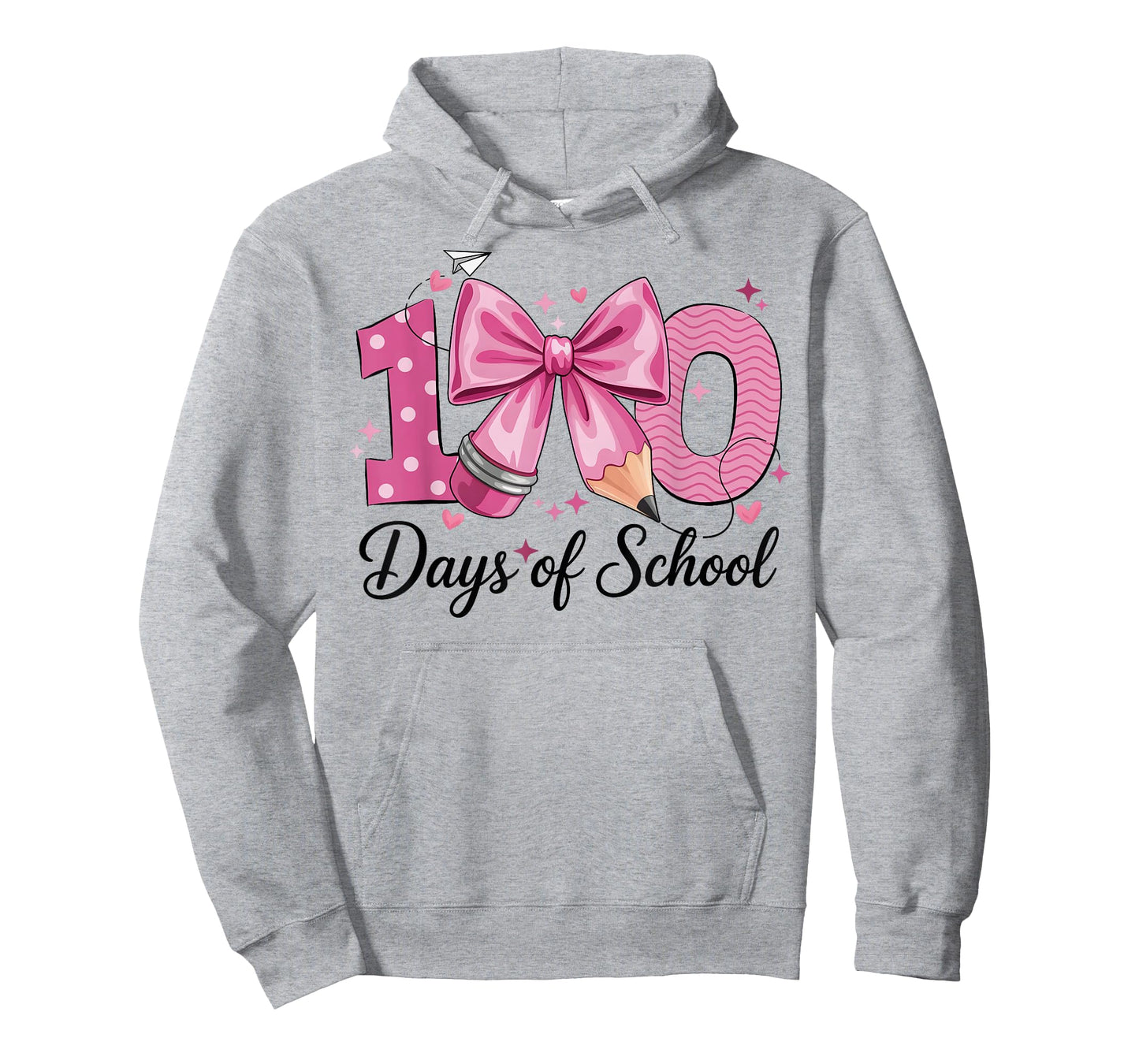 100 Days of School Coquette Bow 100th Day of School Girls T-Shirt