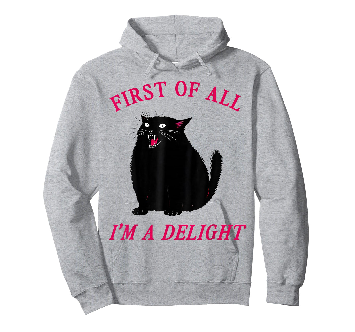 Funny First of All I'm A Delight Black Cat for Men Women T-Shirt