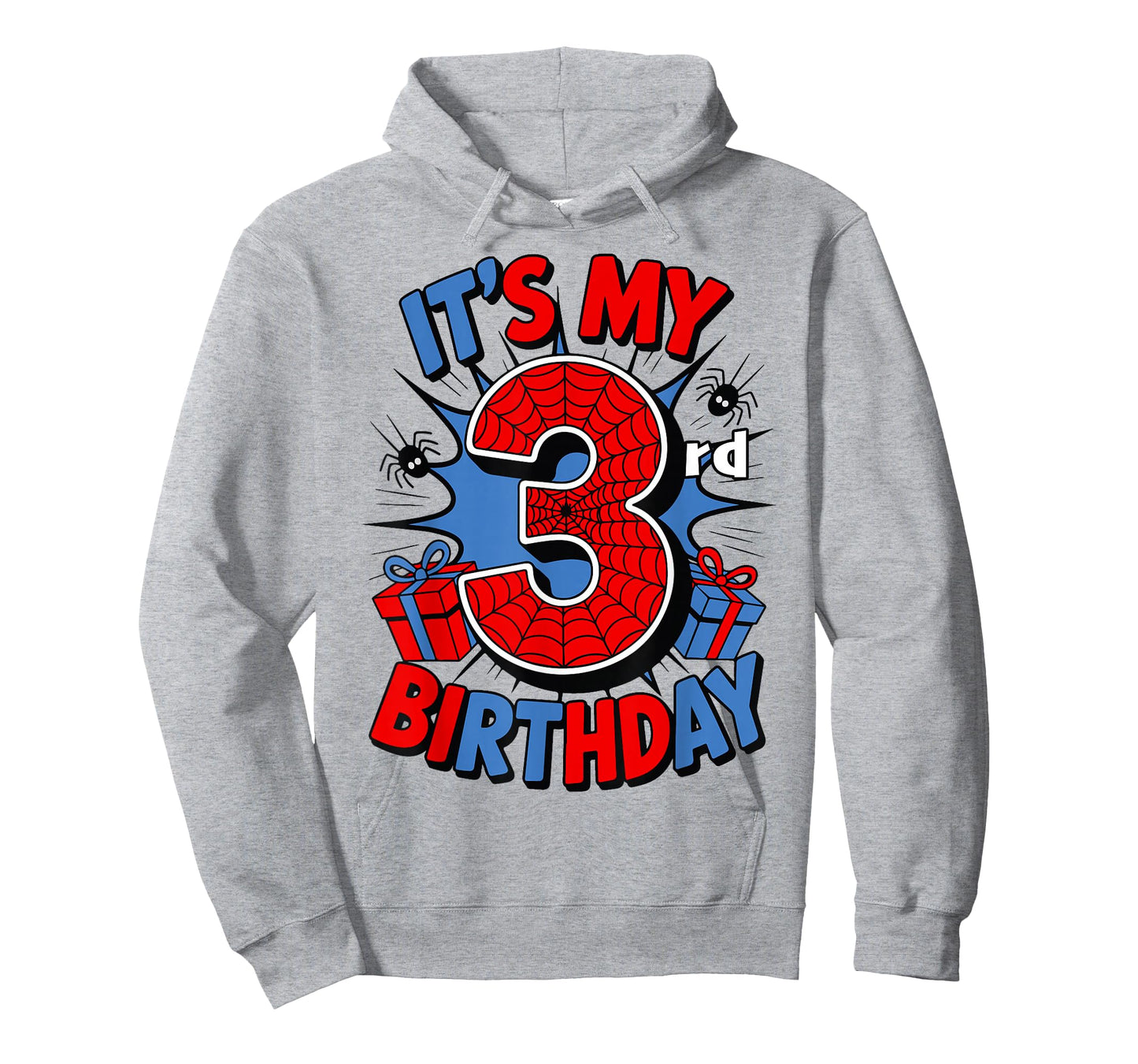 It's My 3rd Birthday Spider Theme Party 3 Year Old Boys Kids T-Shirt