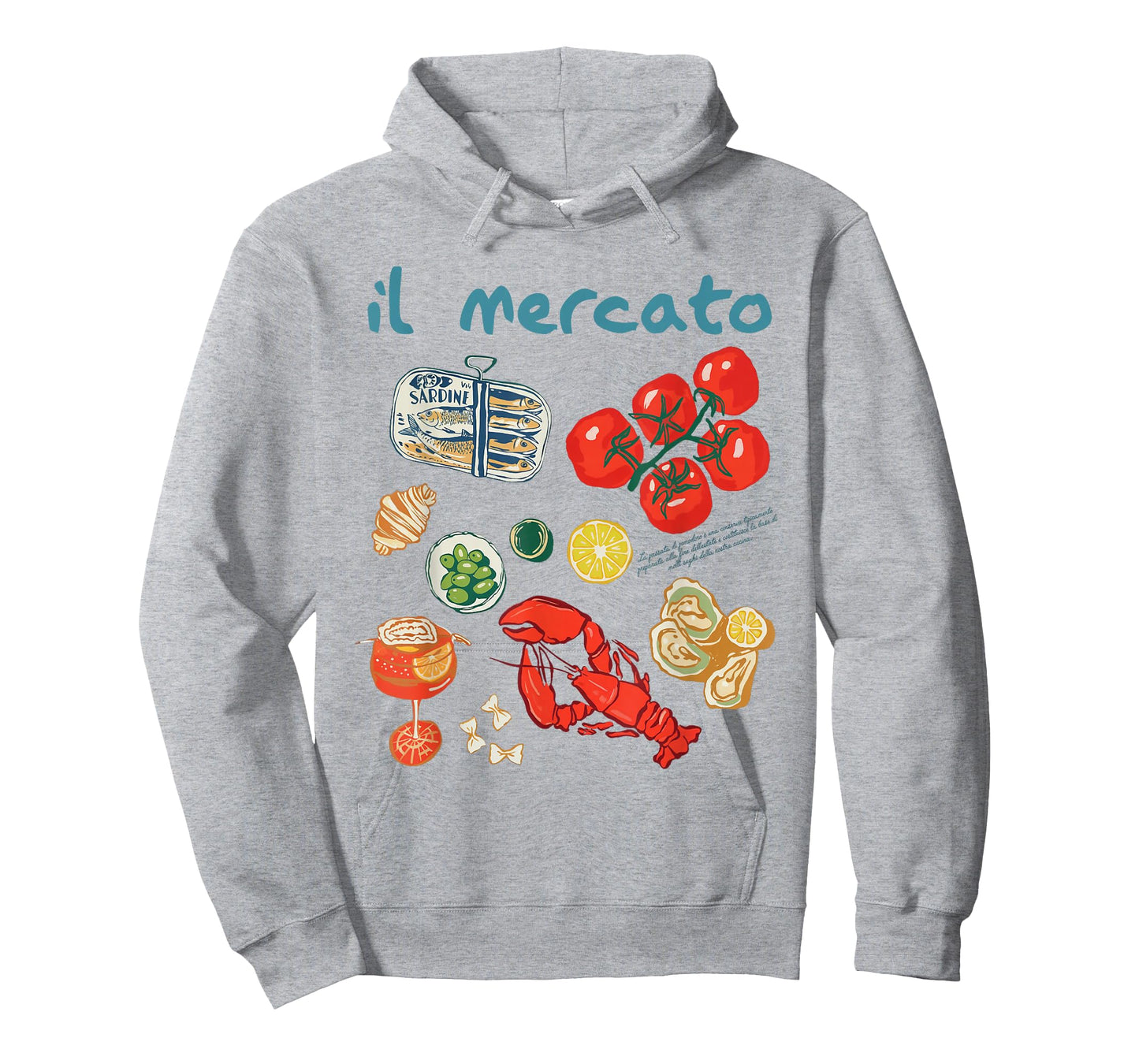 Il Mercato Italian Summer Sardines Lobster Tomato il marcato T-Shirt