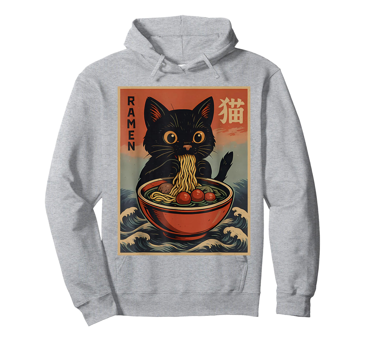 Funny Cat Ramen Japanese Kawaii Anime Cat T-Shirt