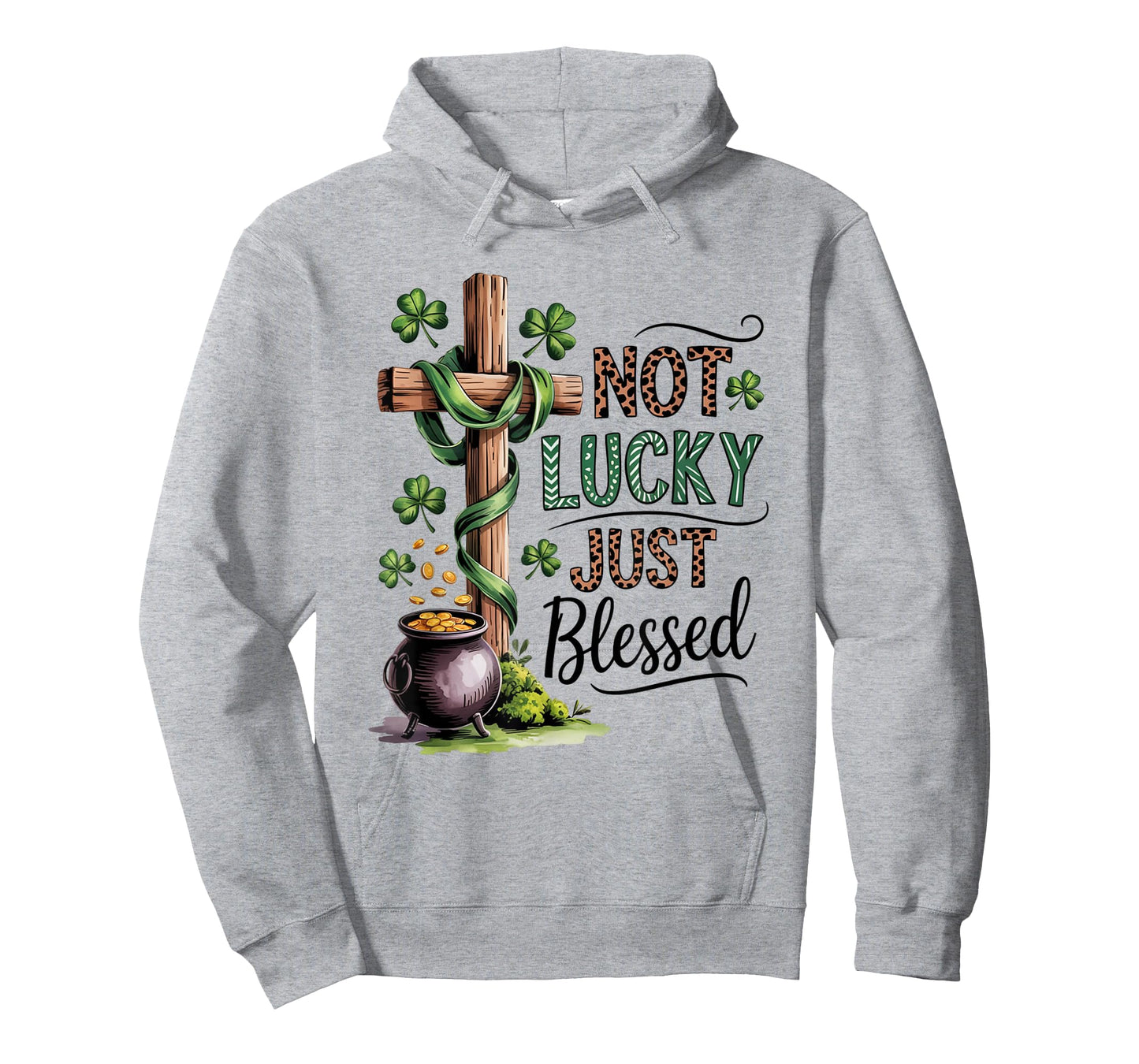 Bleached Shamrock Not Lucky Just Blessed St. Patrick's Day T-Shirt