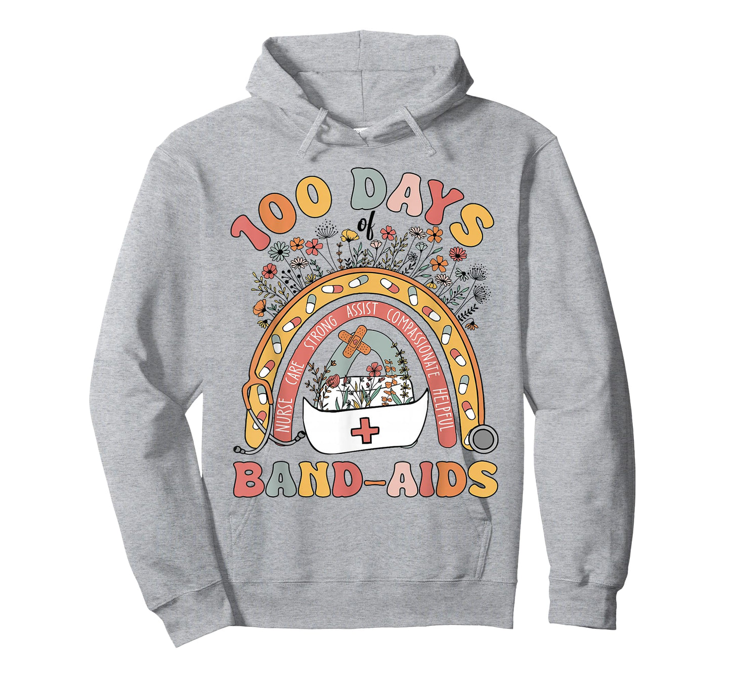 100 Days of Band-Aids School Nurse 100th Day of School T-Shirt