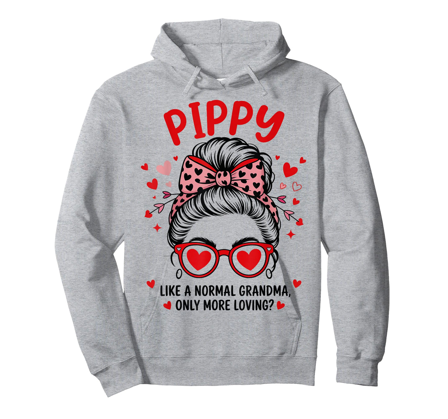 Pippy Valentine Quote for Loving Grandma with Cute Bow T-Shirt