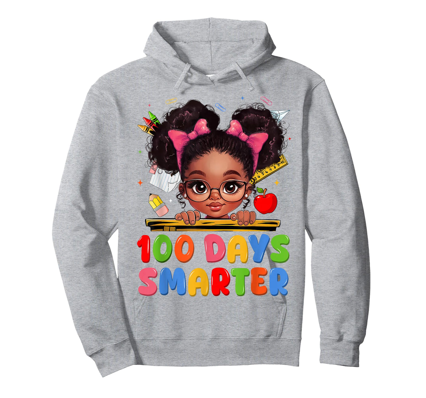 100 Days of School Shirt Black Girl Kids 100th Day of School T-Shirt