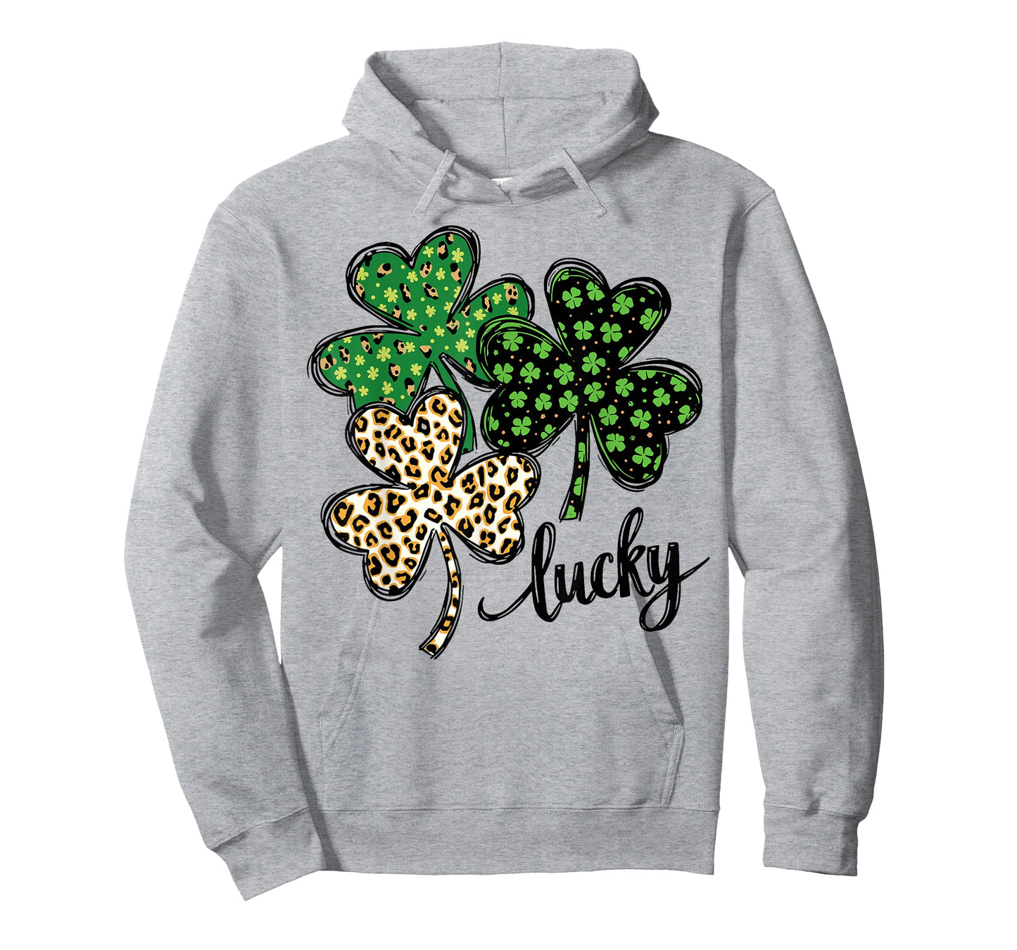 Irish Four Leaf Clover Lucky Men Women Kids St Patricks Day T-Shirt