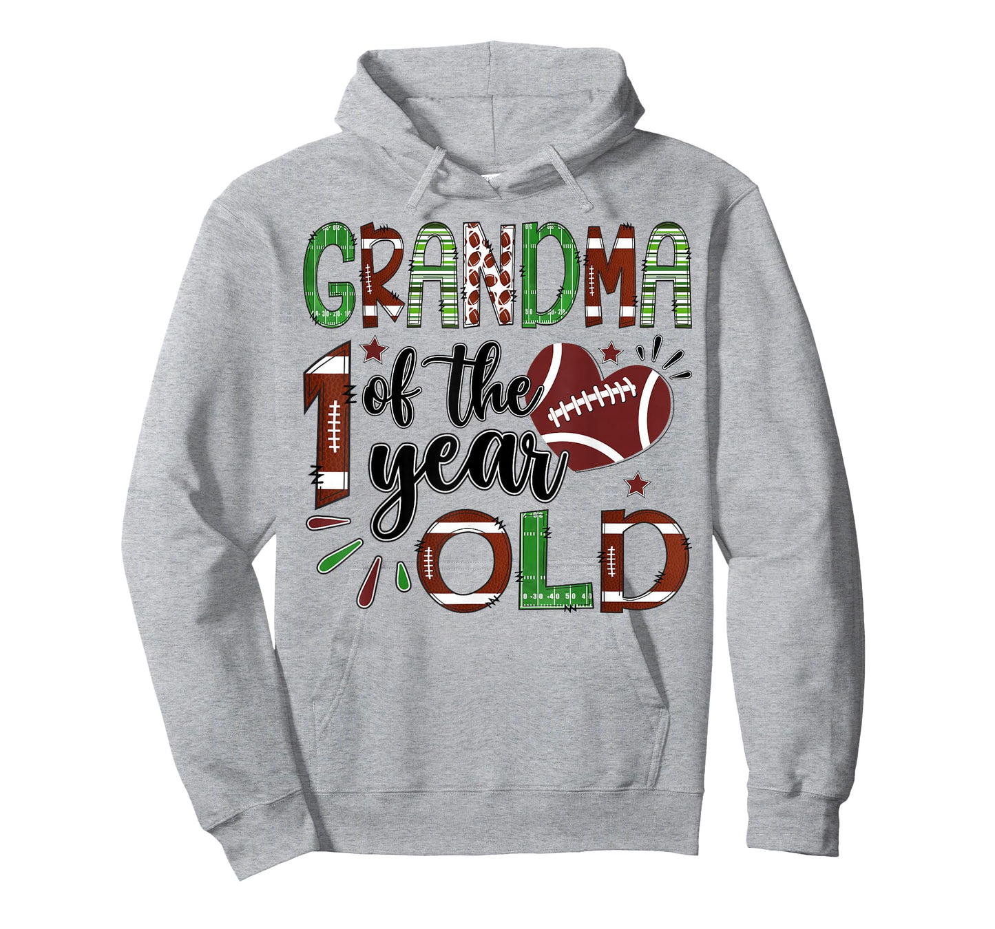 Grandma of The 1 Year Old Football 1st Birthday Boy Matching T-Shirt
