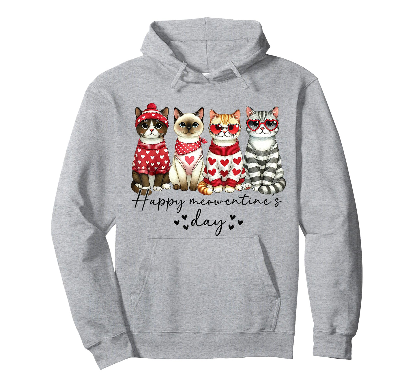 Happy Meowentine's Day Cute Valentines Funny Cat Squad T-Shirt