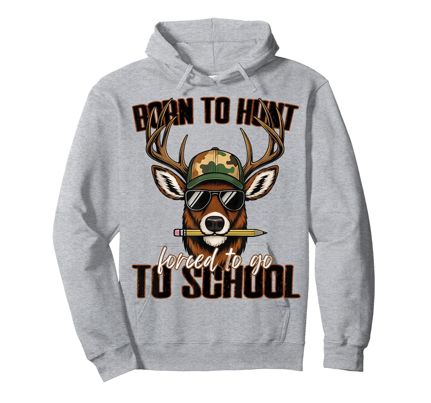 Forced to Go School Funny Camo Deer T-Shirt