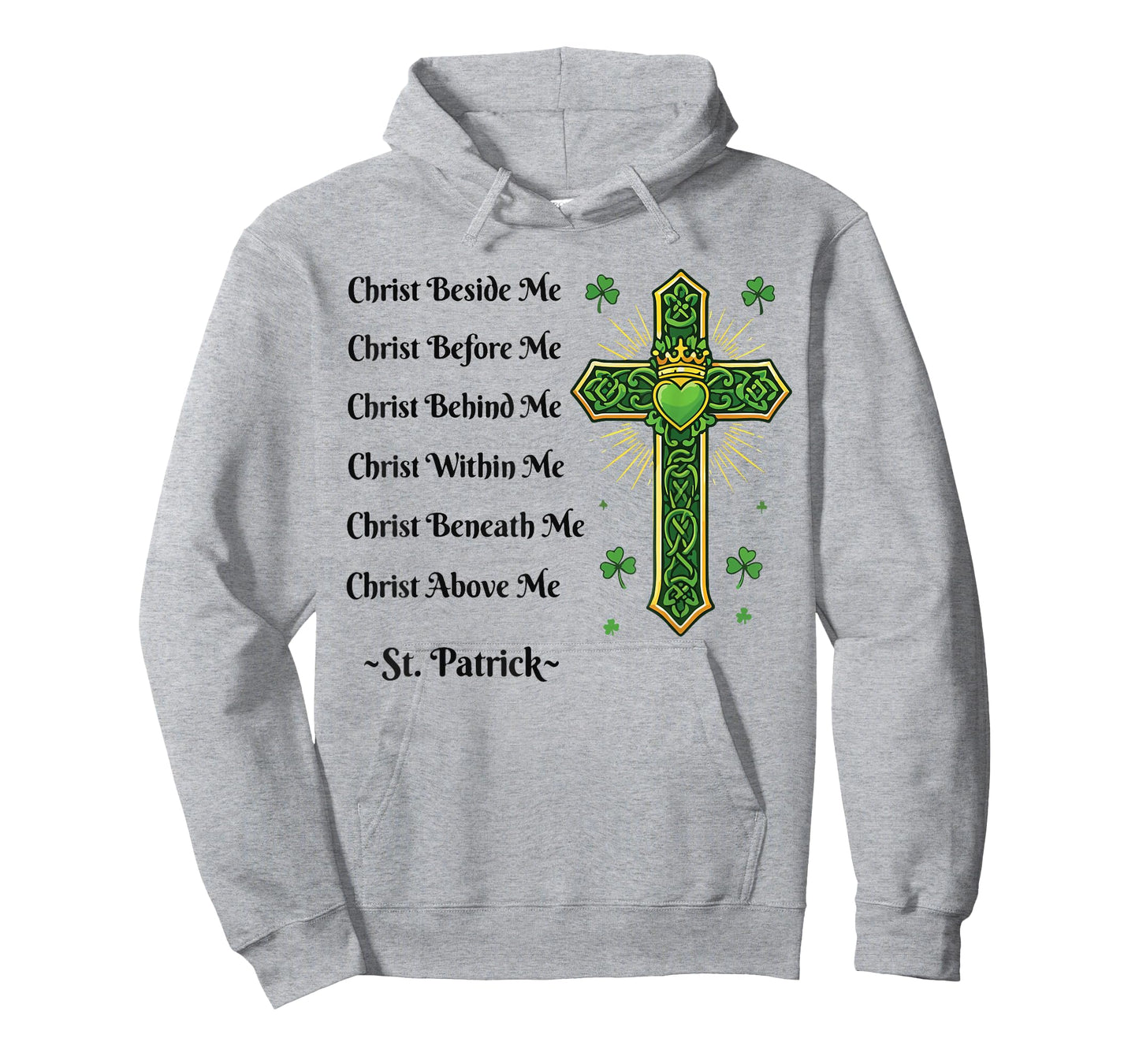 St Patricks Day Christian Cross Prayer Irish Women Men T-Shirt