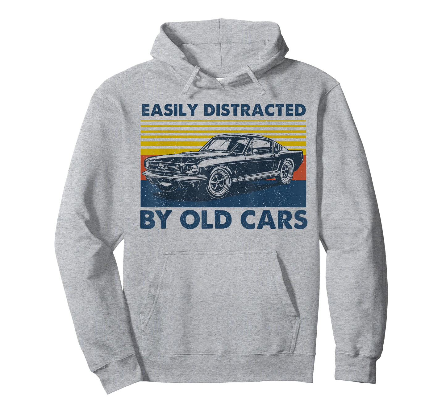 Easily Distracted by Old Cars Classic Retro Sunset T-Shirt