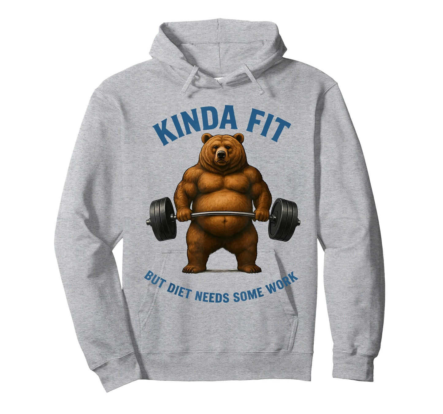 Kinda Fit But Diet Needs Some Work Bear Weightlifting Gym T-Shirt