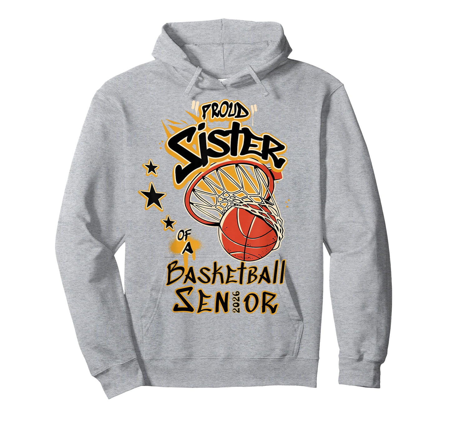 Proud Sister of A Basketball Senior 2026 Graduate T-Shirt