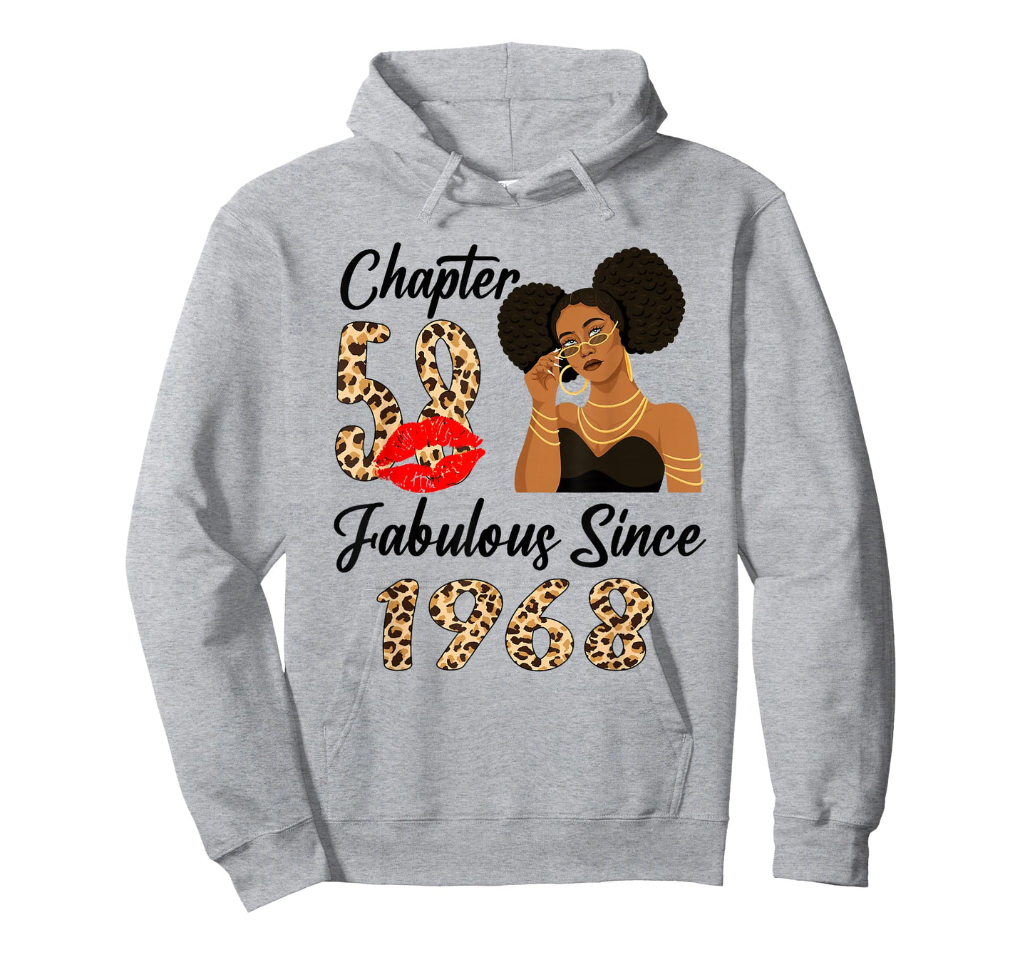 Chapter 58 Fabulous Since 1968 Afro Black Girl Birthday T-Shirt