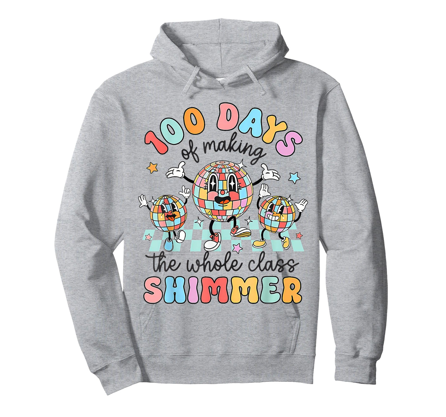 Groovy 100 Days of Making Whole Class Shimmer Disco Ball T-Shirt