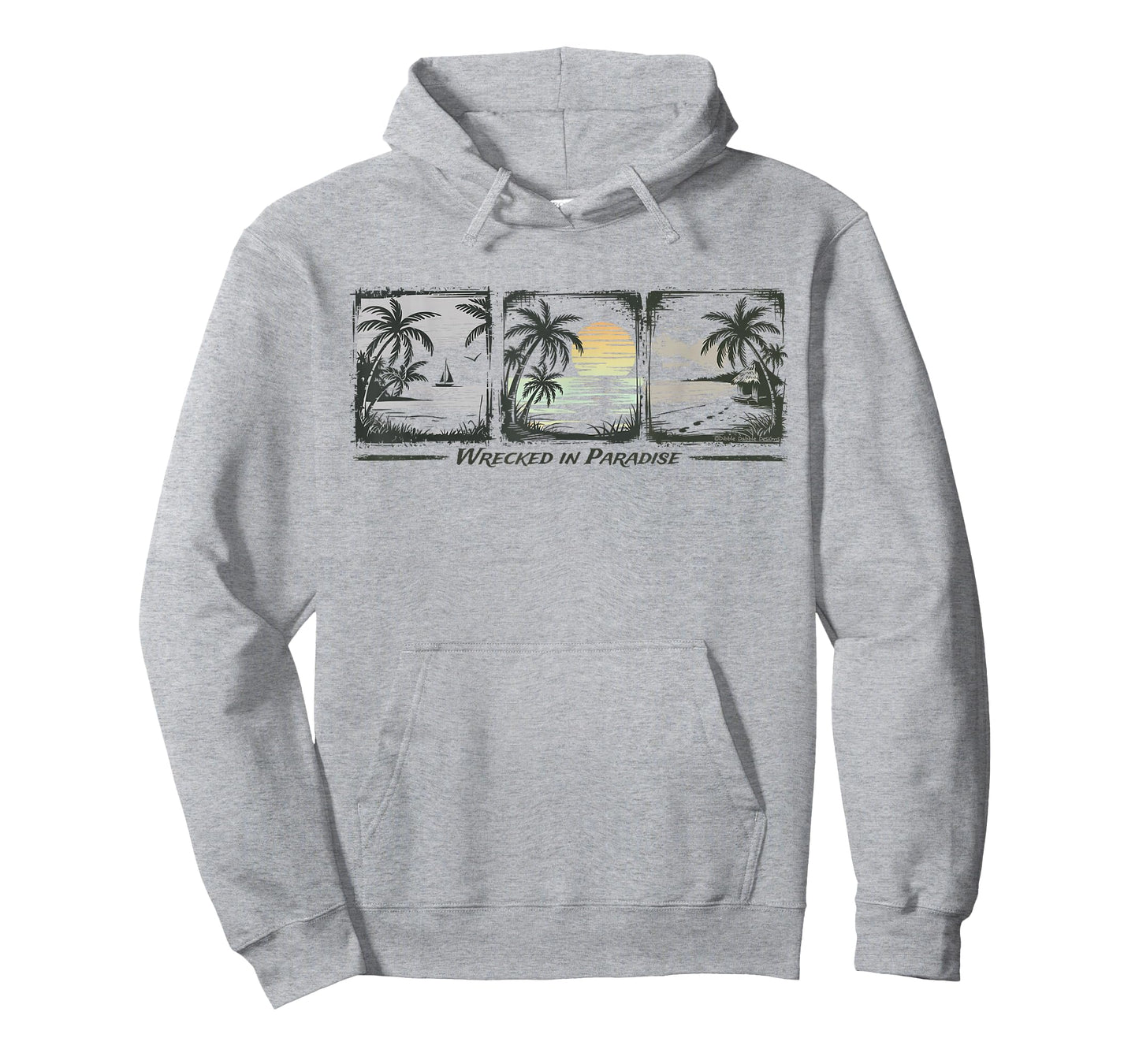 Wrecked in Paradise Islands Sailing Palm Trees T-Shirt