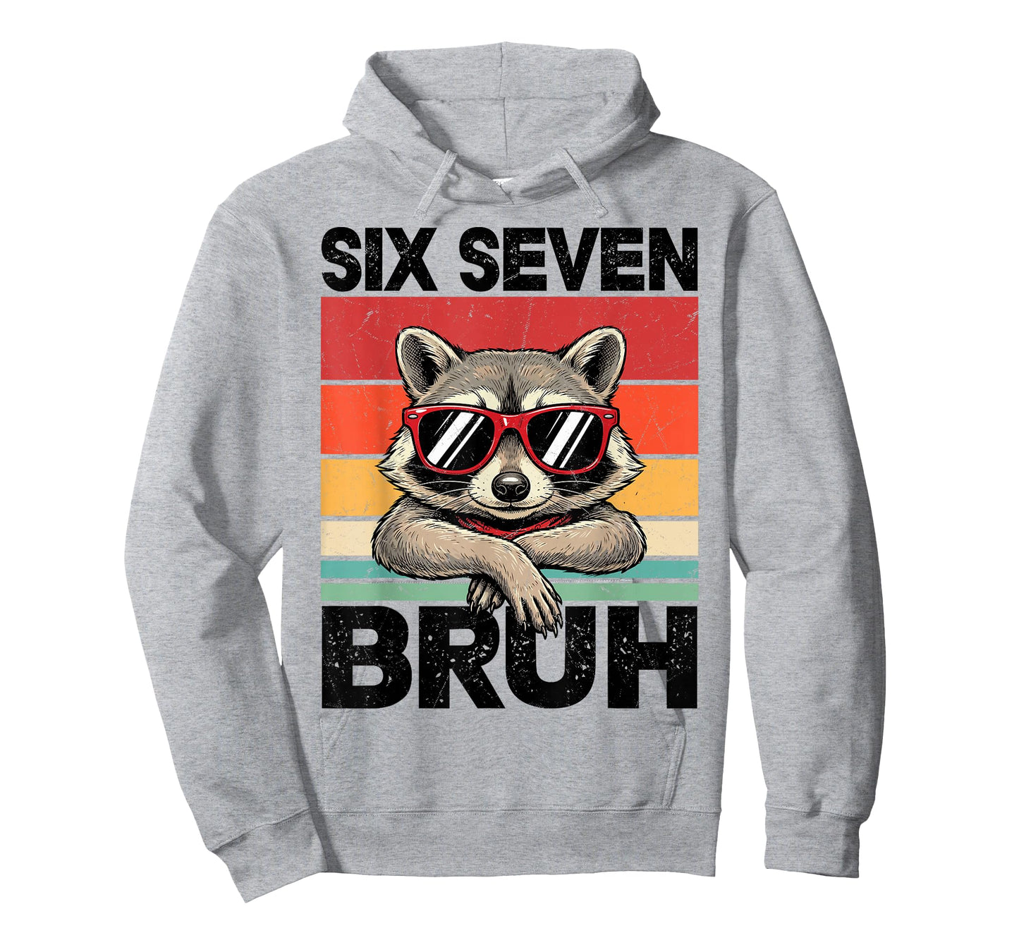 Funny 67 Meme Boys Kids 6 7 Six Seven Bruh Raccoon T-Shirt