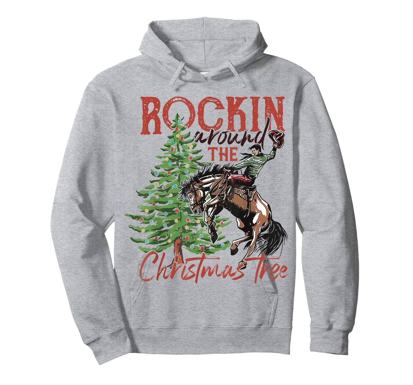 Rocking Around The Christmas Tree Santa Rock and Roll Guitar T-Shirt