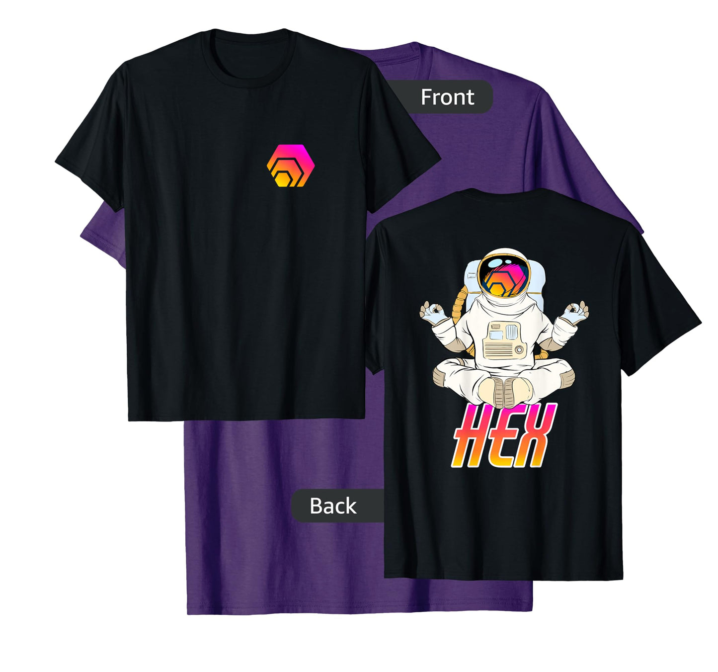 HEX Crypto Back Design Zen Yoga Cryptocurrency T-Shirt