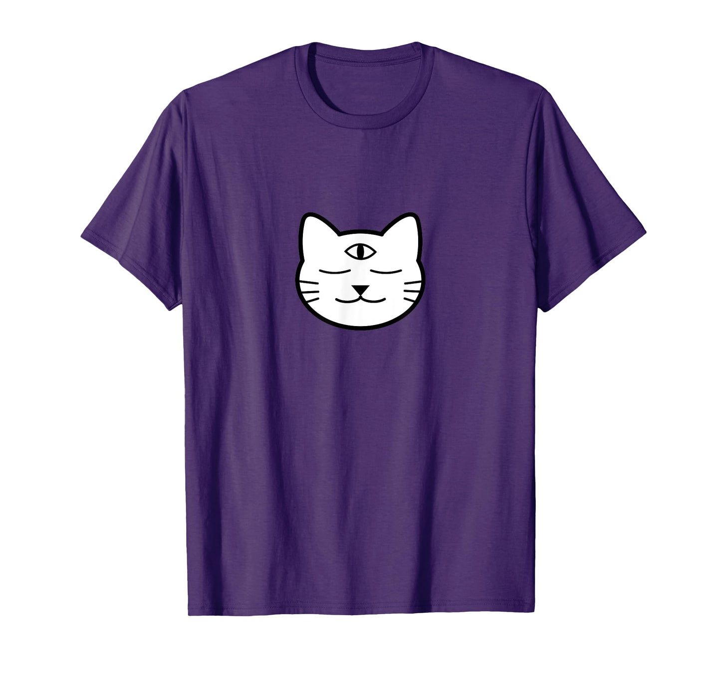 Three-Eyed Cat Third Eye Chakra Yoki Mascot Yoga Meditation T-Shirt