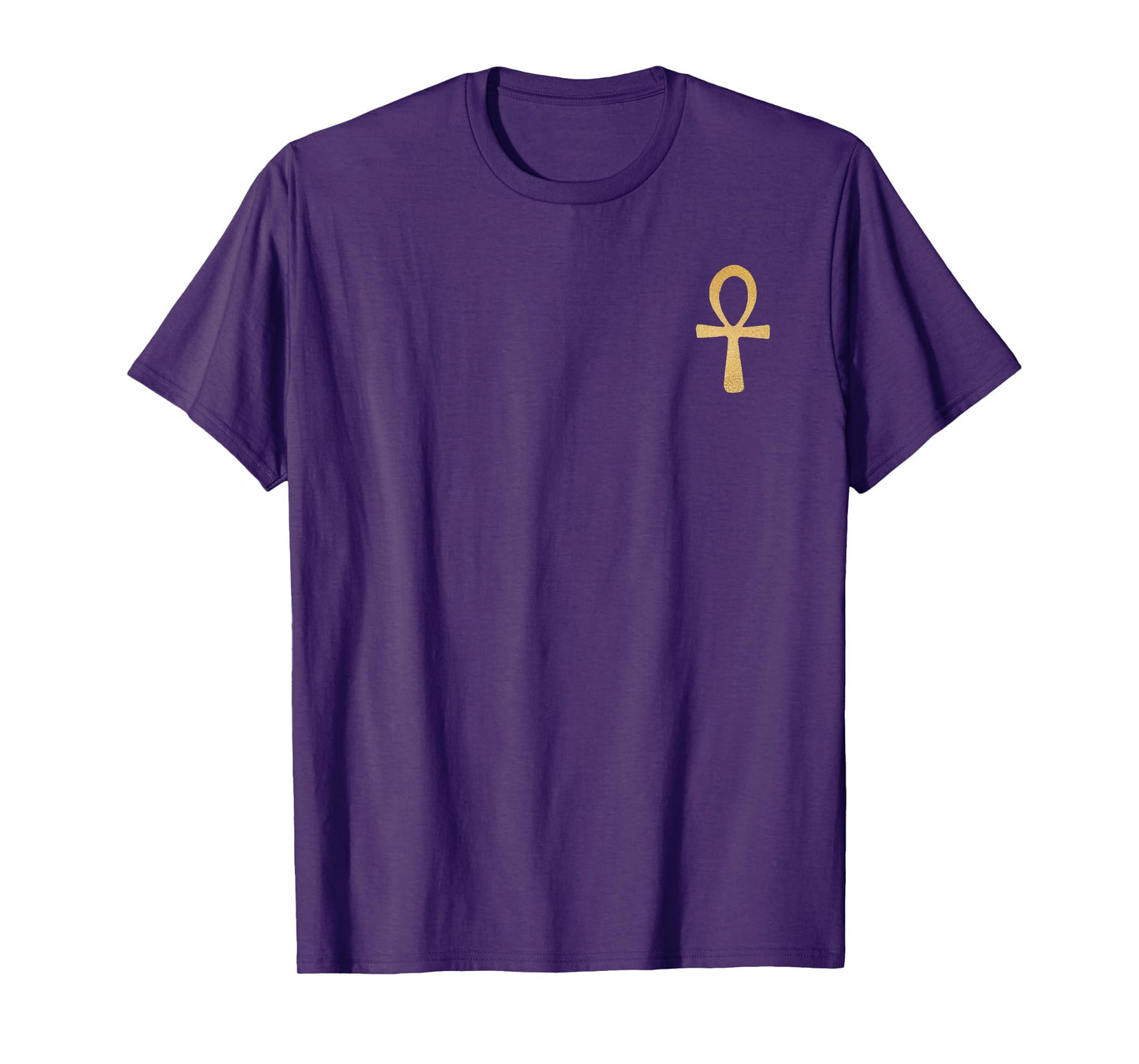 Ankh T-Shirt: Gold Ankh Symbol Shirt w. Egyptian Ankh Cross T-Shirt