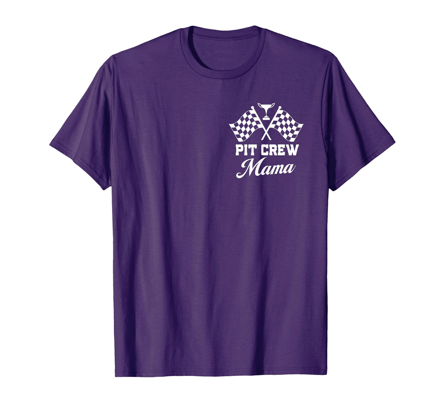 Pit Crew Mama Mother Race Car Birthday Party Racing Women T-Shirt