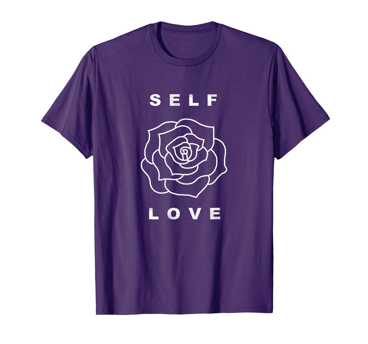 Self Love Rose Flower Yoga Healthy Happy Positive Wellbeing T-Shirt