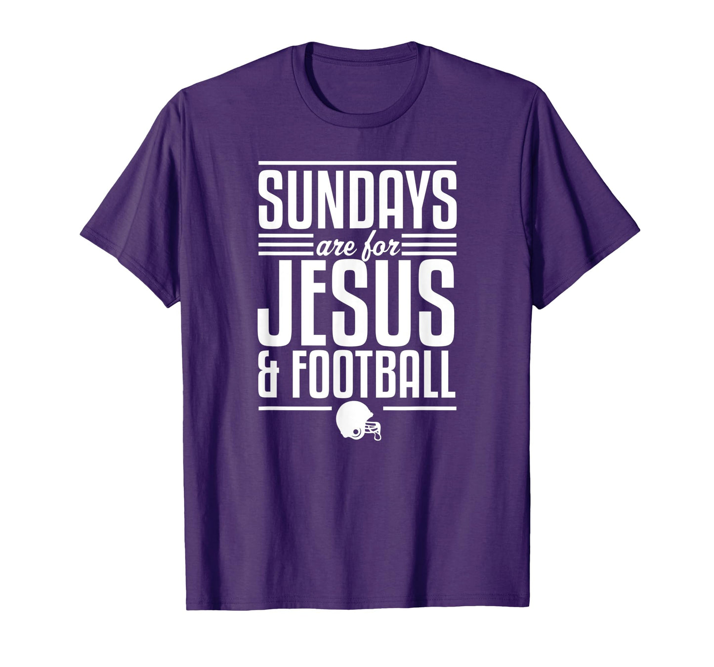 Sundays Are For Jesus And Football Christian Football Fan T-Shirt