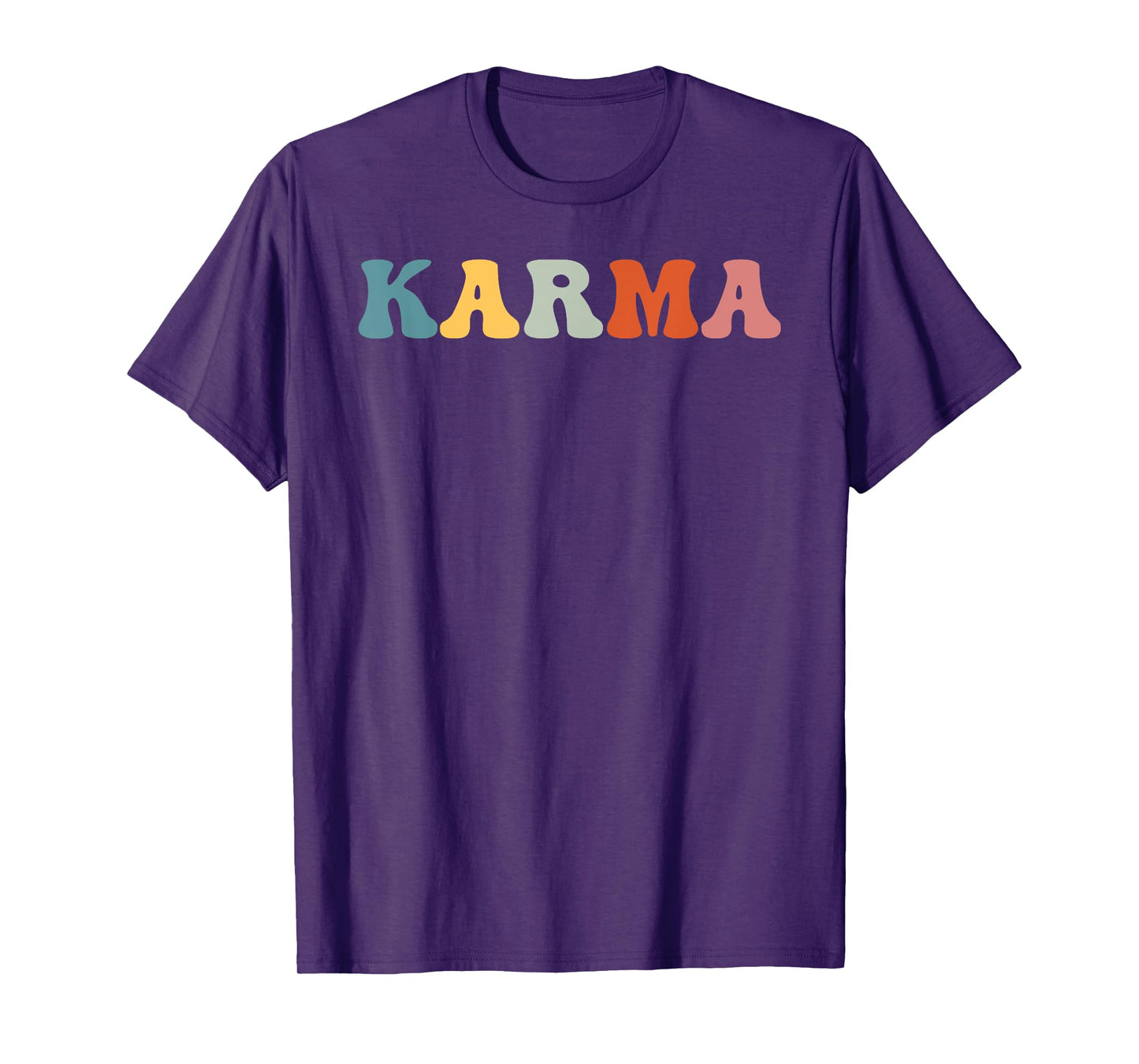 Karma T-Shirt Mens Womens Groovy Retro Shirt Karma Funny T-Shirt