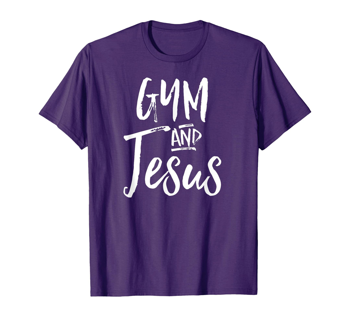 Gym And Jesus Shirt Christian Exercise Workout Yoga Tee T-Shirt
