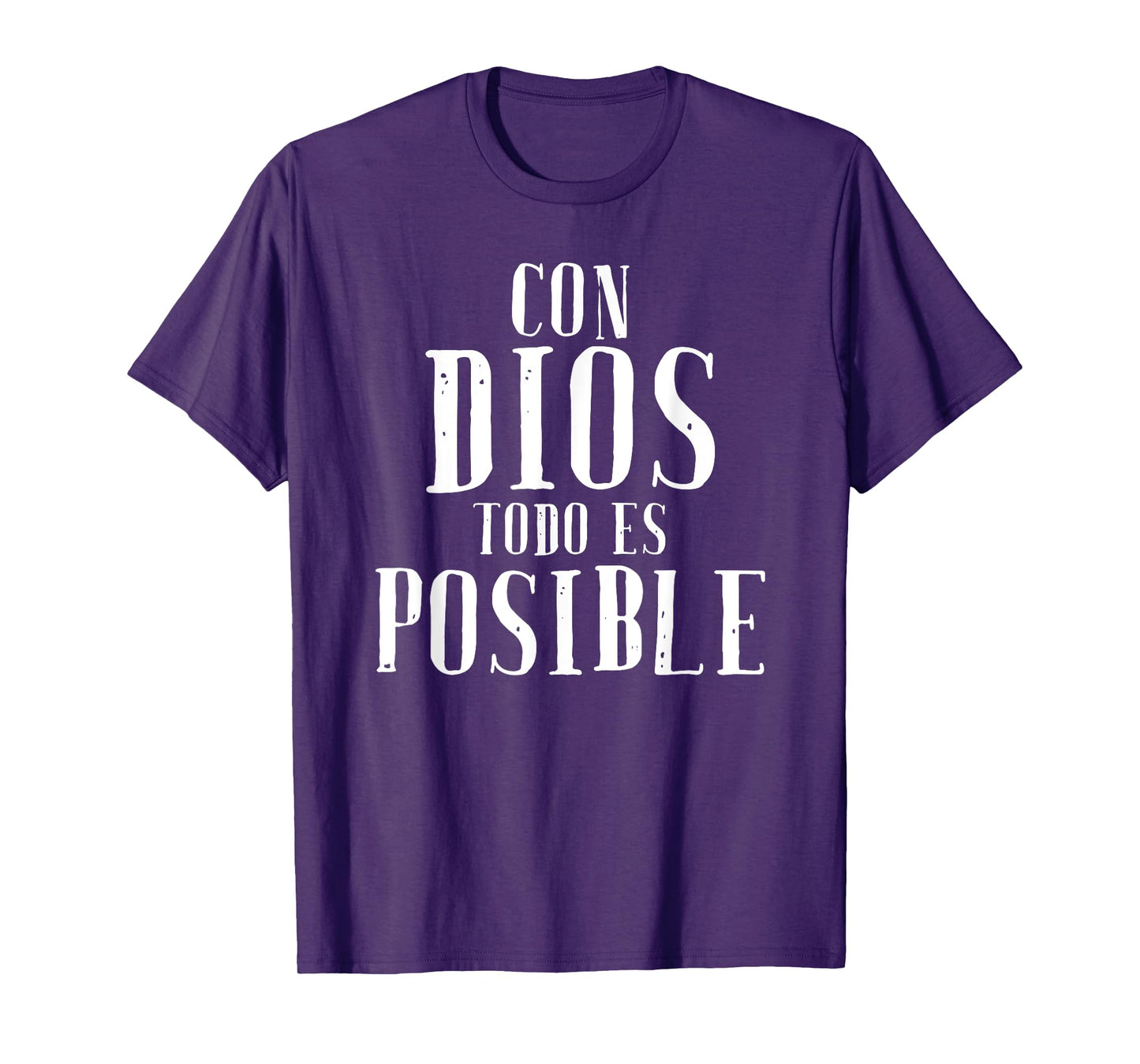 Con Dios Todo Es Posible Shirt Christian Spanish Espanol Tee T-Shirt