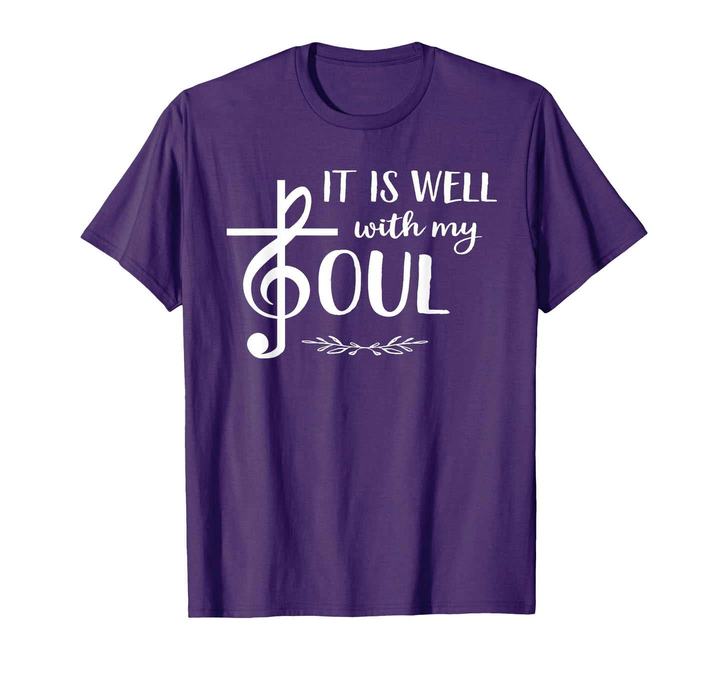 Religious Christian Music TShirt Well With My Soul Treble T-Shirt