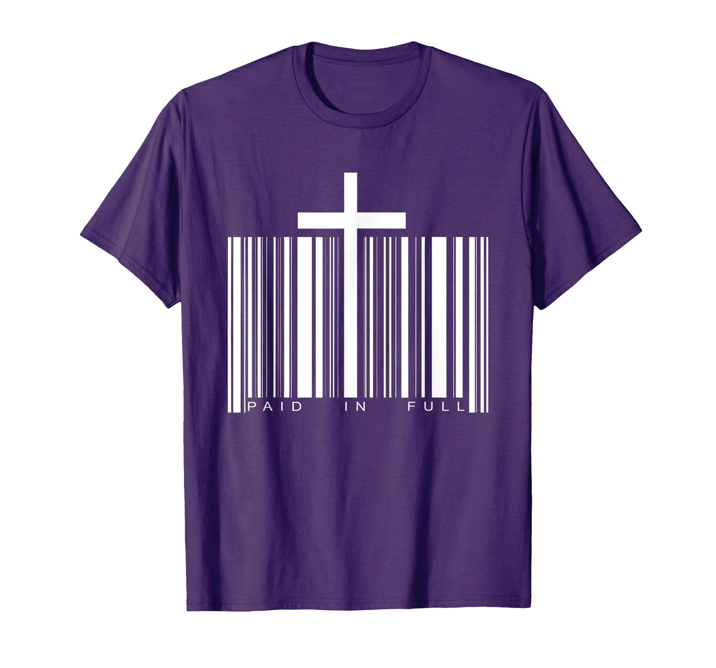 Paid in Full Cross Barcode Jesus Christian Faith Religious T-Shirt
