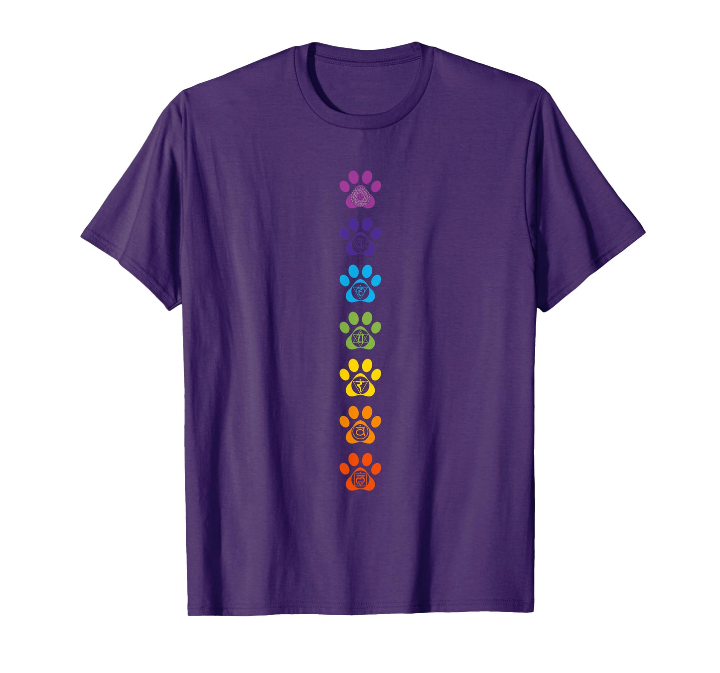 7 Chakras Puppy Paw Print Cute High Vibe Conscious T-Shirt T-Shirt