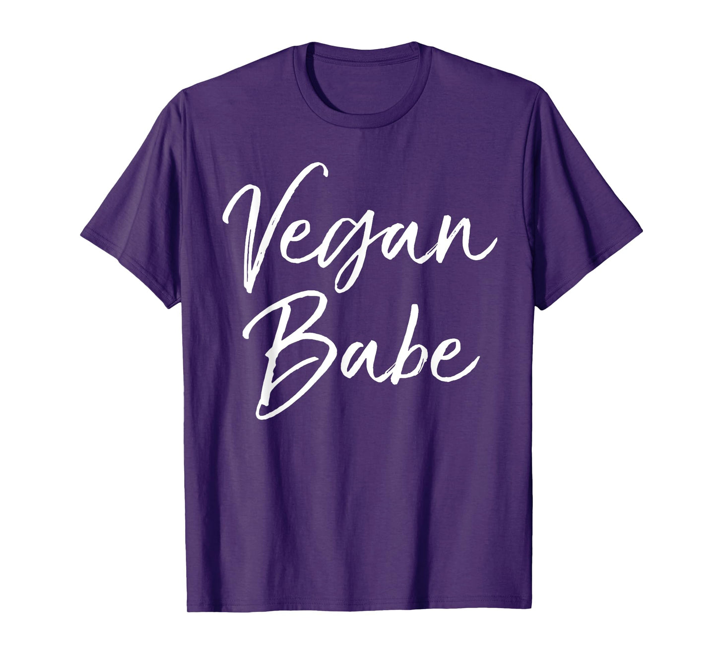 Vegan Babe Shirt Girl Cute Calligraphy Vegan Shirt for Women