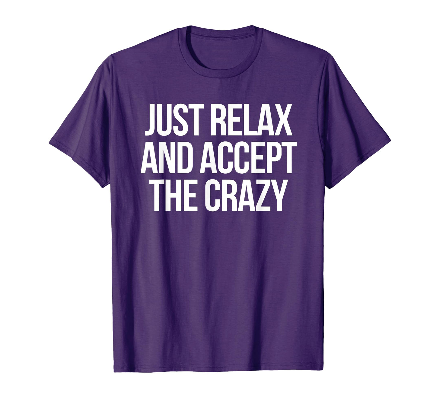 Just Relax and Accept the Crazy - funny sarcastic humor T-Shirt
