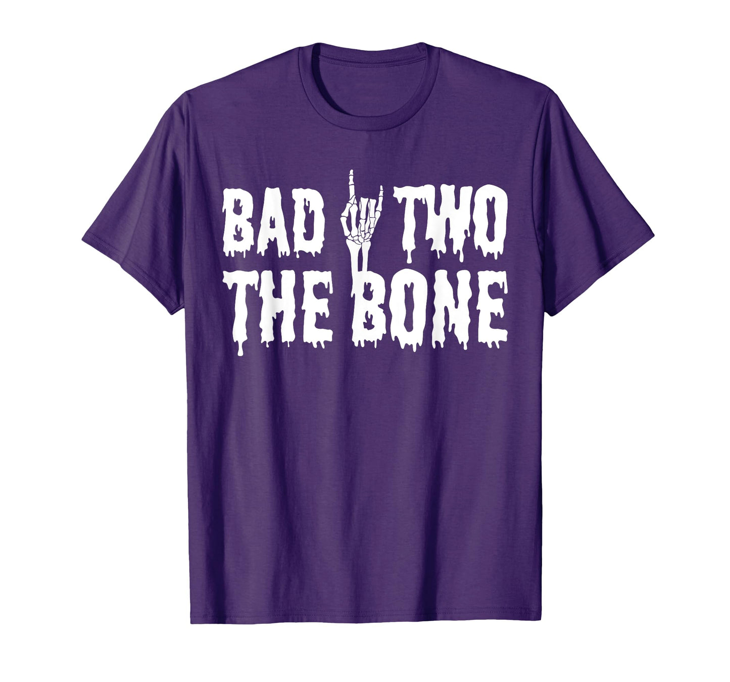 Bad Two the Bone 2nd Birthday 2 Years Old Gothic Birthday T-Shirt