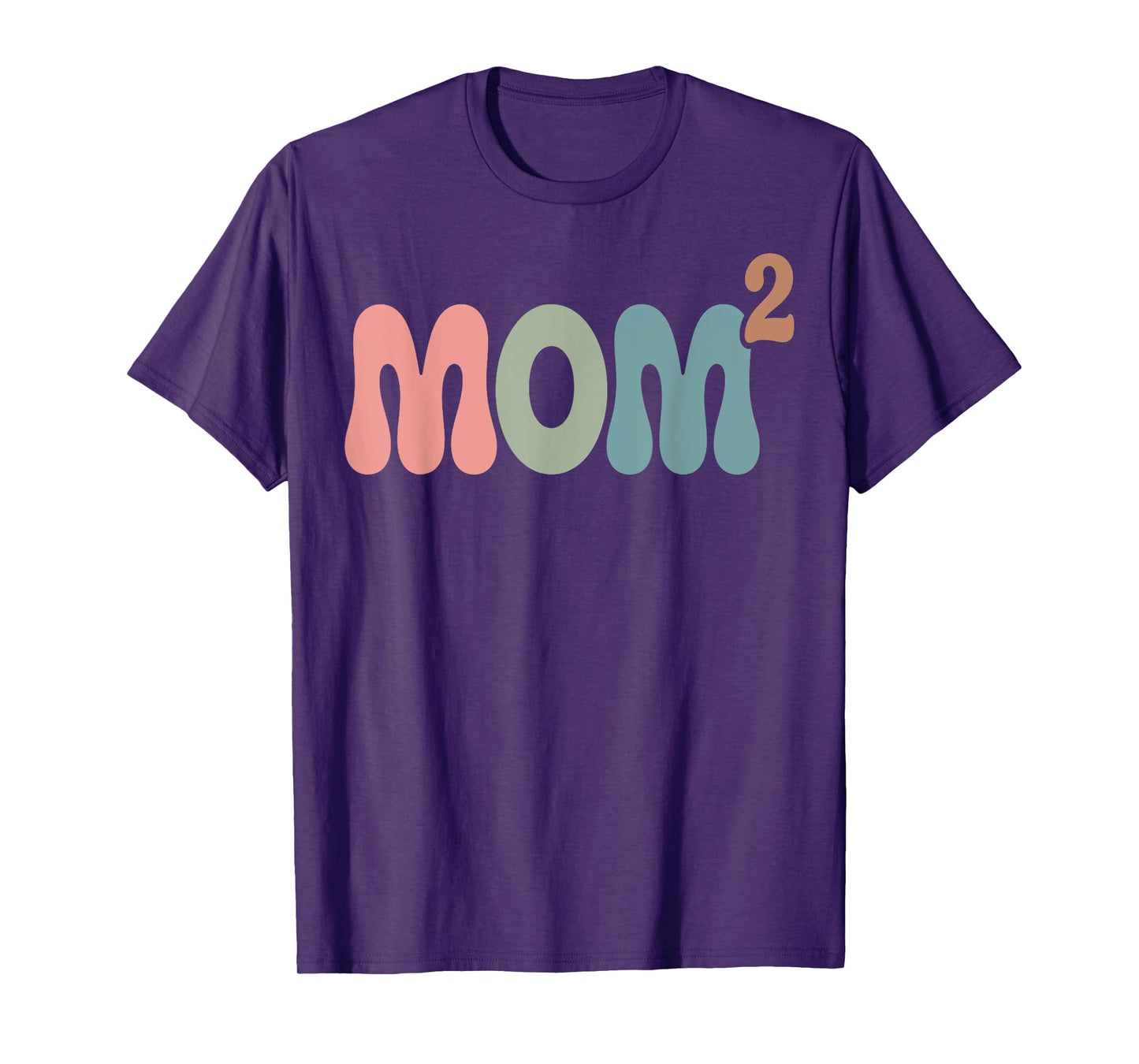 Mom2 Mom Squared Mother of Two Twins Mama Gifts Mothers Day T-Shirt