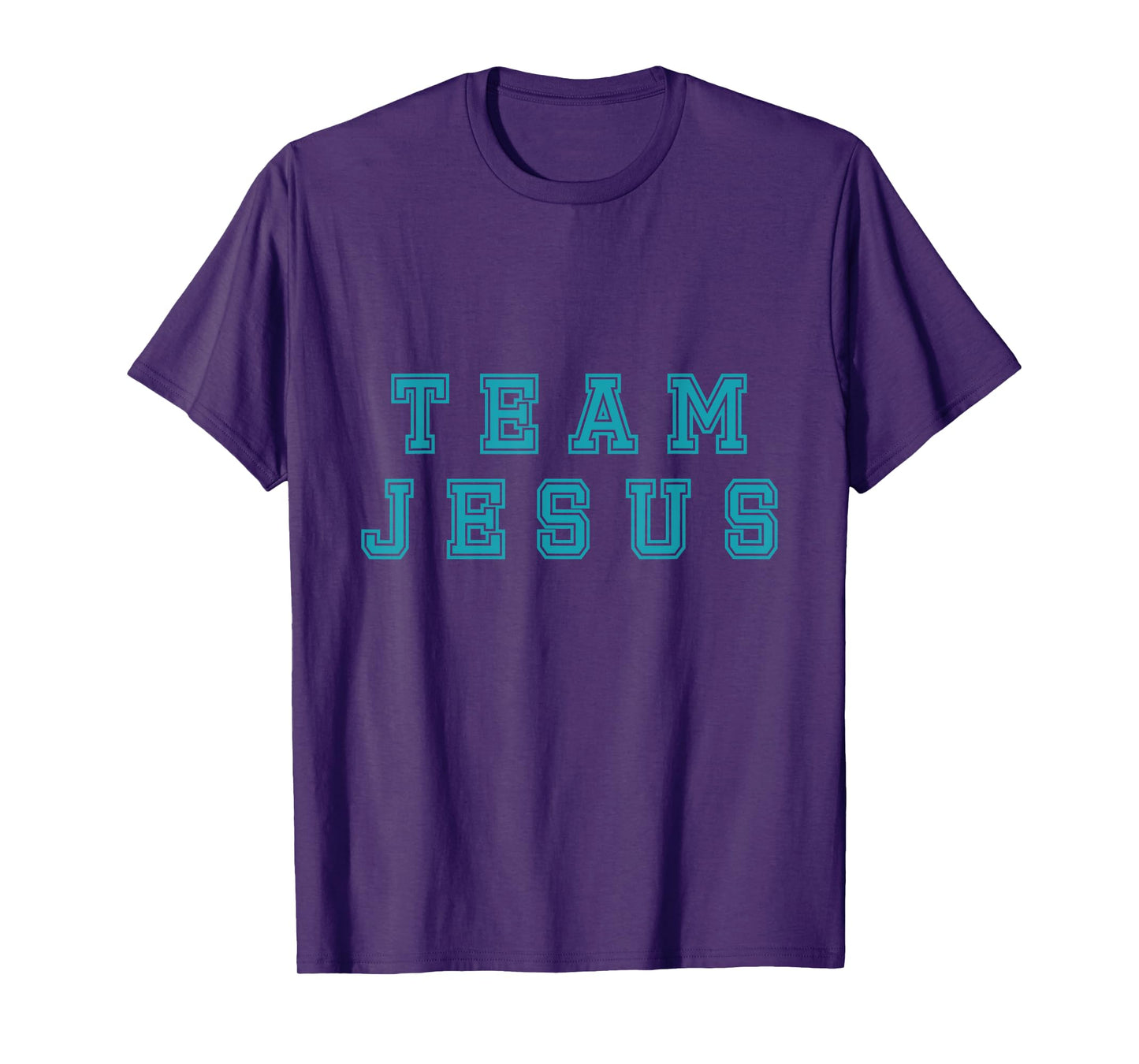 Turquoise text Team Jesus Christian Athletic sports faith T-Shirt