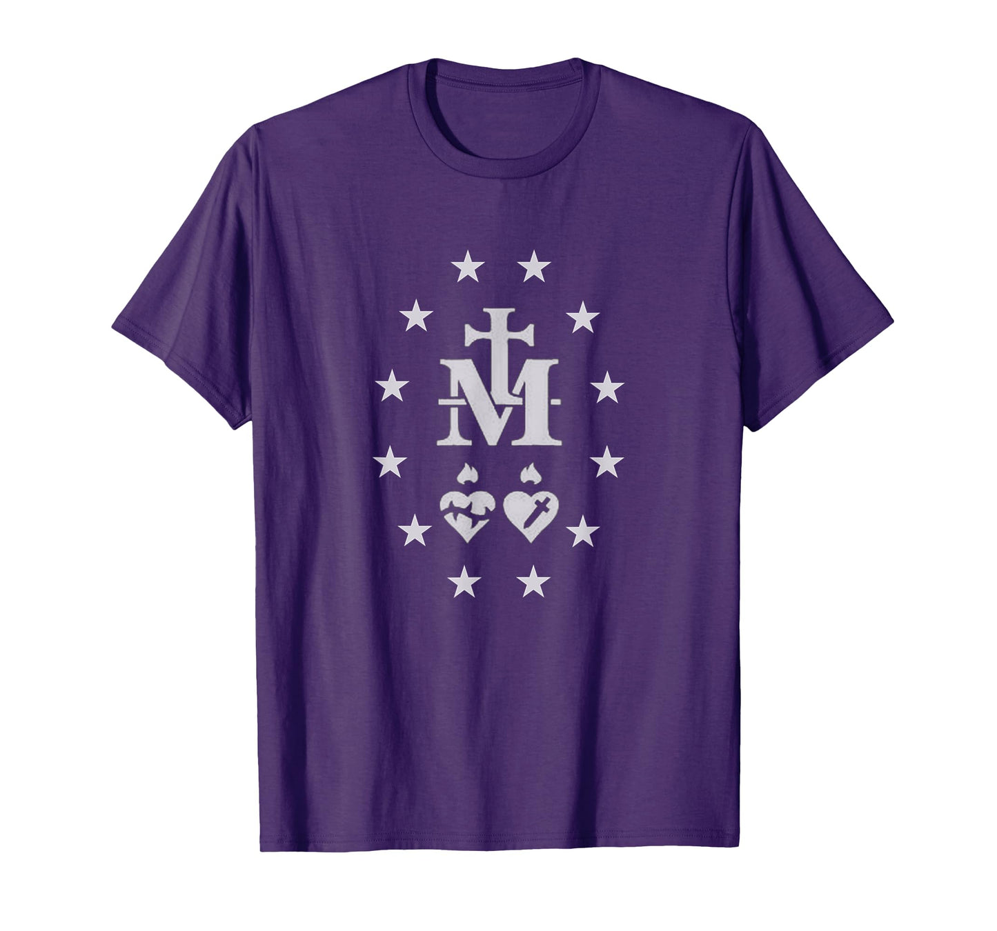 Miraculous Medal T-Shirt Catholic Virgin Mary Sacred Heart T-Shirt