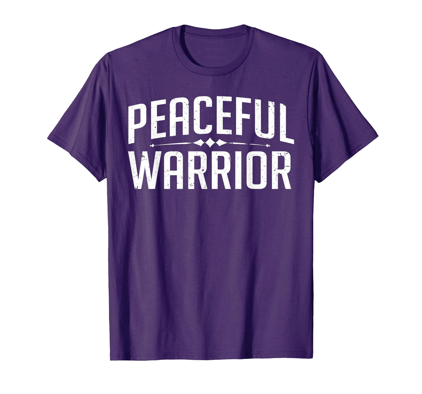 Peaceful Warrior Yoga and Meditation Distressed T-Shirt