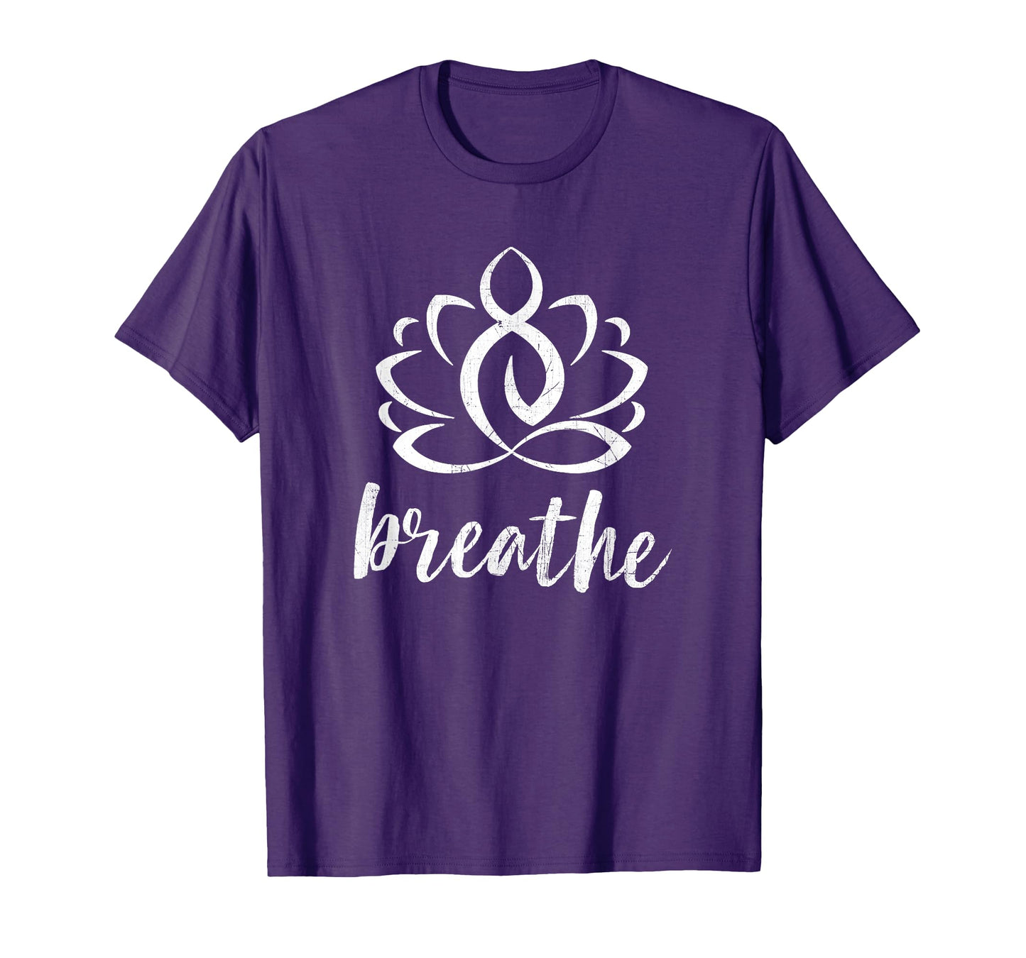 Breathe Yoga Relaxation Lotus Flower Inspiration T-Shirt