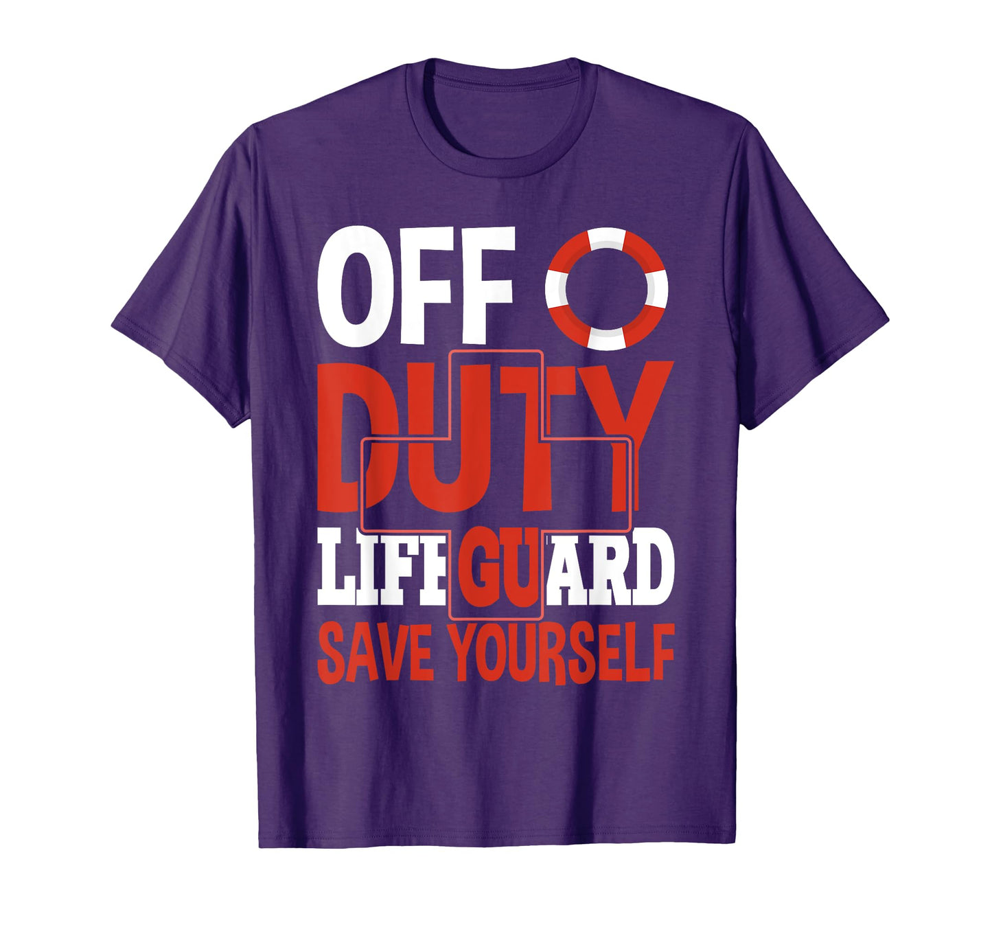 Life Guard: Off Duty Lifeguard Save Your... Employee Sayings T-Shirt, Small