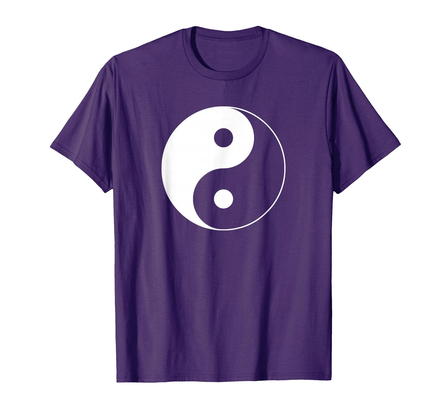 Miftees Yin Yang T-Shirt - Men's Unisex Adults Classic Fit Black Yin Yang T-Shirt - Small - Crew Neck - Short Sleeve - Yoga - Chinese - Cotton, Polyester