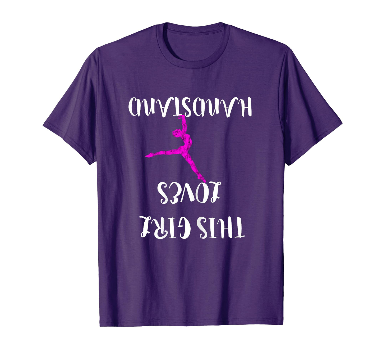 This Girl Loves Handstand Gymnast Hanging Upside Down T-Shirt