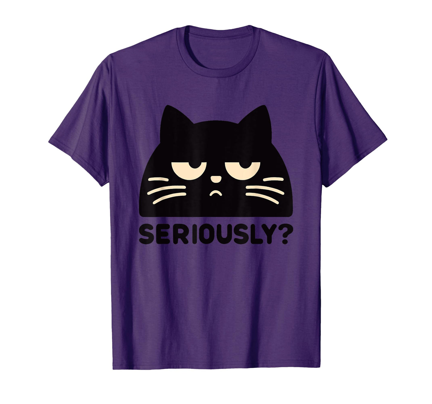 Annoyed Cat Seriously Cat Sarcastic Rolling Eyes Kawaii Cat T-Shirt for Men Women Kids