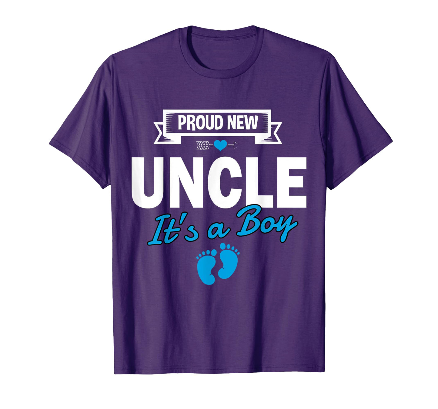 Proud New Uncle It's A Boy Gender Reveal Matching Family T-Shirt