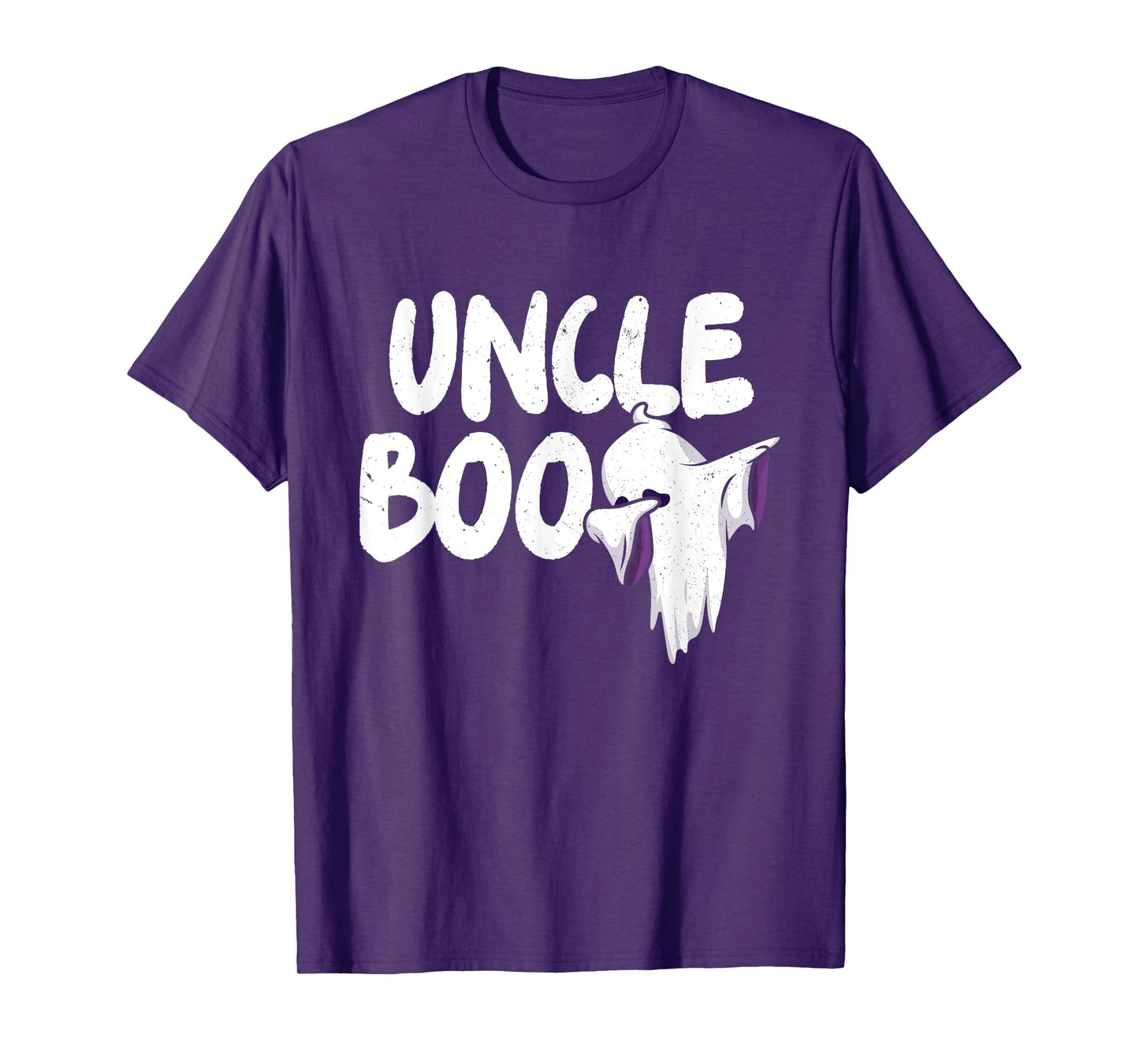 Uncle Boo Ghost Halloween Family Matching Spooky Dad Grandpa T-Shirt