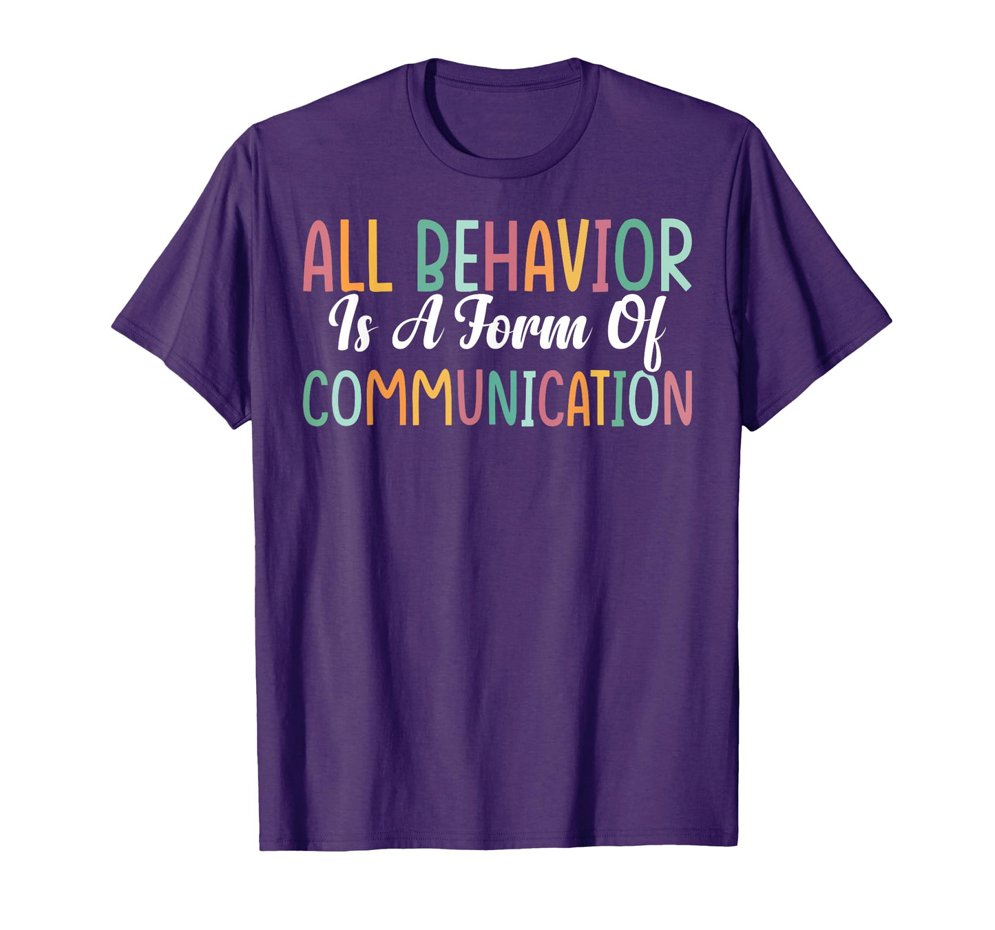 ABA Therapist Tees All Behavior Is A Form Of Communication Unisex-Youth T-Shirt Black Small