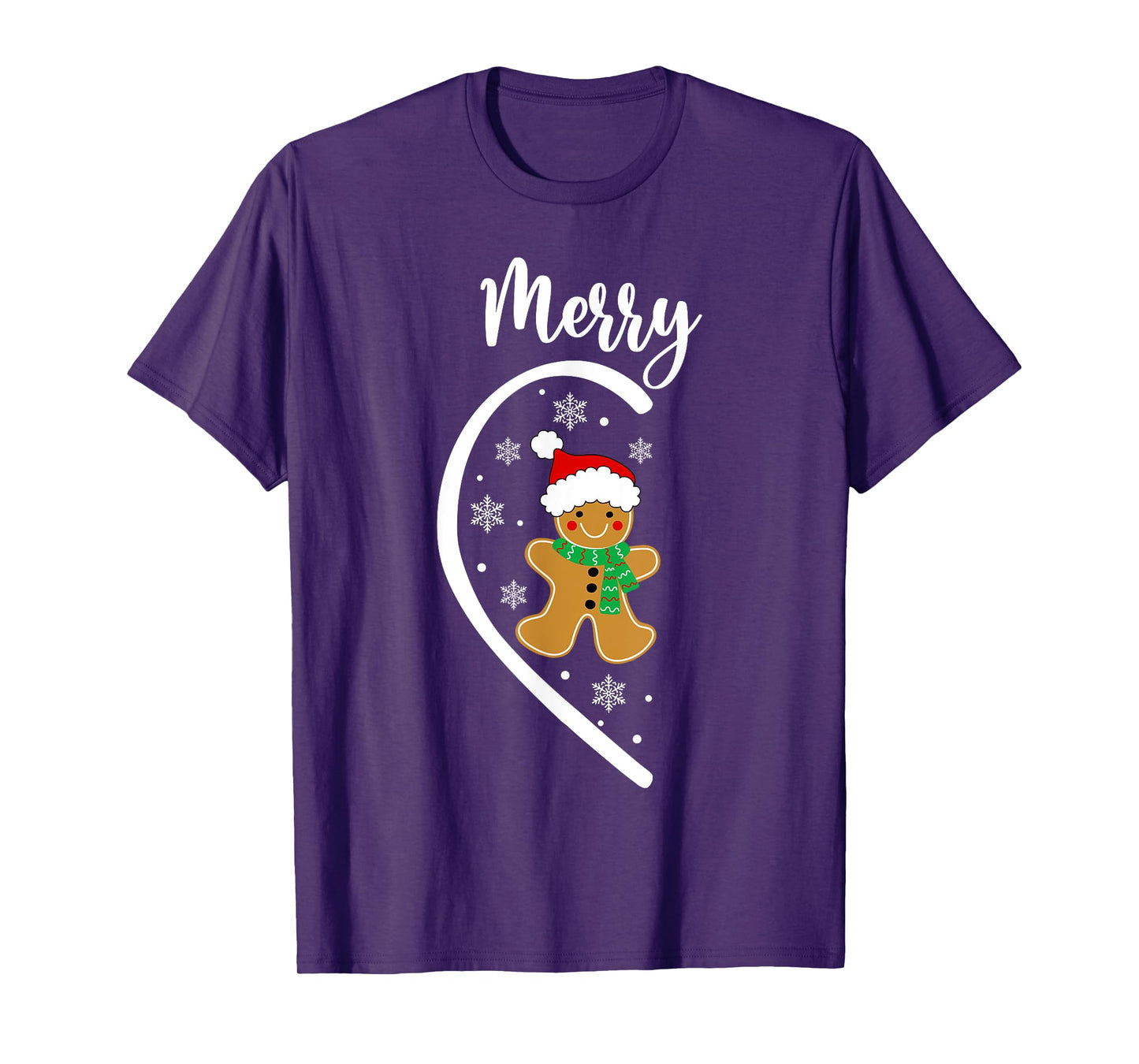 Merry Christmas Gingerbread Couple Christmas Pajama Matching T-Shirt